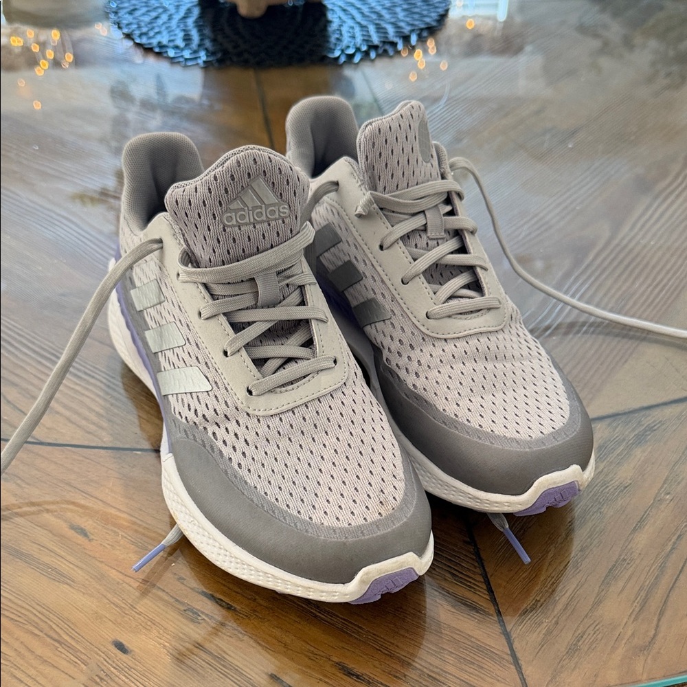 Adidas Light Gray Mesh Sneakers